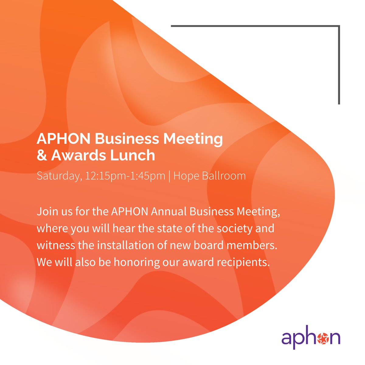 Join us for a memorable gathering at the APHON Business Meeting & Awards Lunch! 🤝 Celebrate excellence in pediatric hematology/oncology nursing and connect with fellow professionals. It's a day to honor achievements and build lasting bonds. #APHON2023