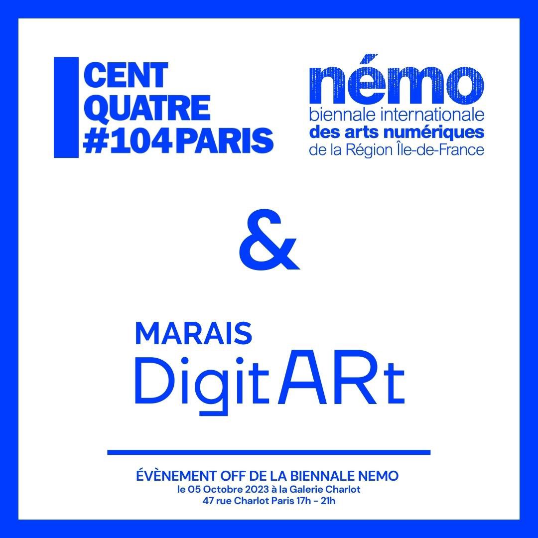 Finissage of the augmented reality tour with @biennalenemo @104paris october 5 from 6 to 9 p.m. at @GalerieCharlot 💙🔥