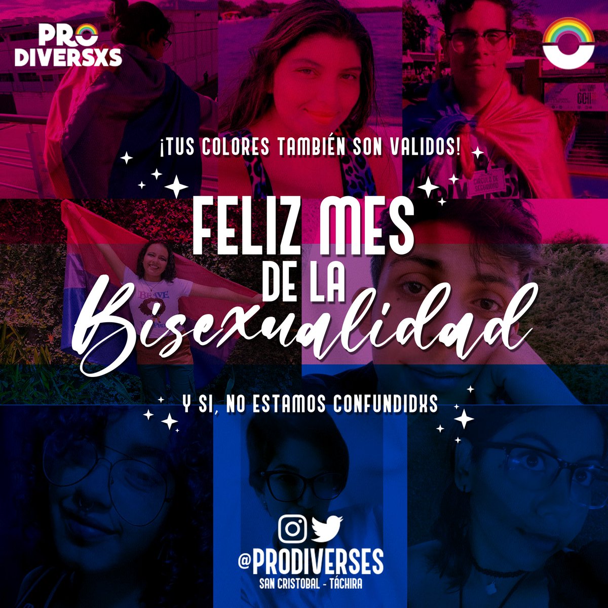 ¡Tus colores importan! ¡Tu importas!
Día de la Visibilidad #Bisexual