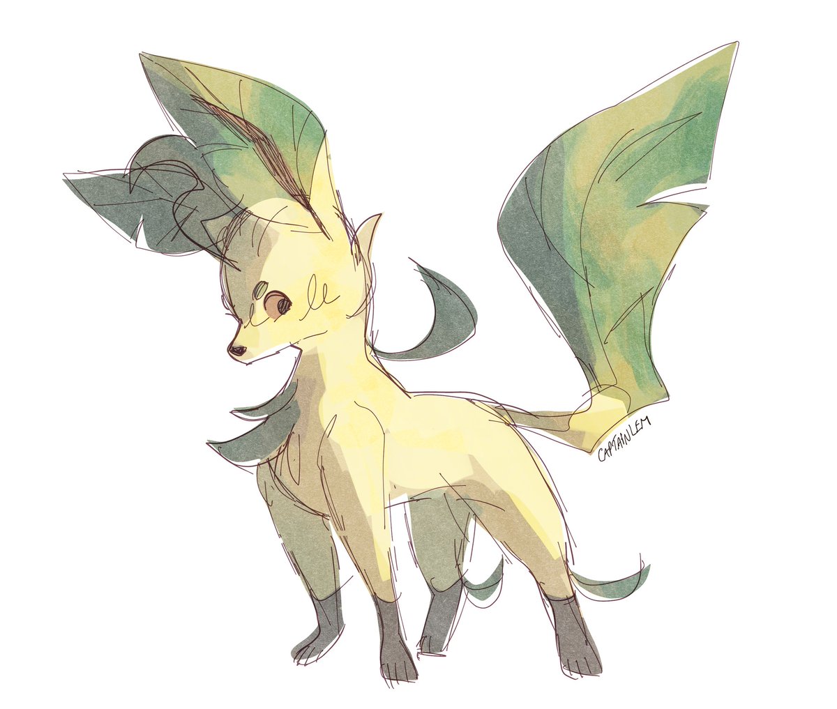 laf_lem's tweet photo. Little leafeon doodle ! https://t.co/q3gcmxhMzG
