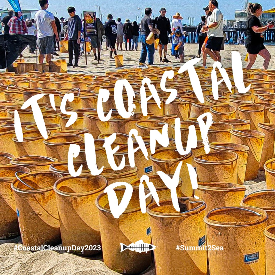 HealTheBay's tweet photo. Our day of action is here! Coastal Cleanup Day is underway and we are so excited to have thousands of volunteers make big waves of change for our watershed. Be sure to show us your trash haul with #CoastalCleanupDay2023 and help spread your love of our beaches!  #summit2sea https://t.co/ykoX6mrl5P