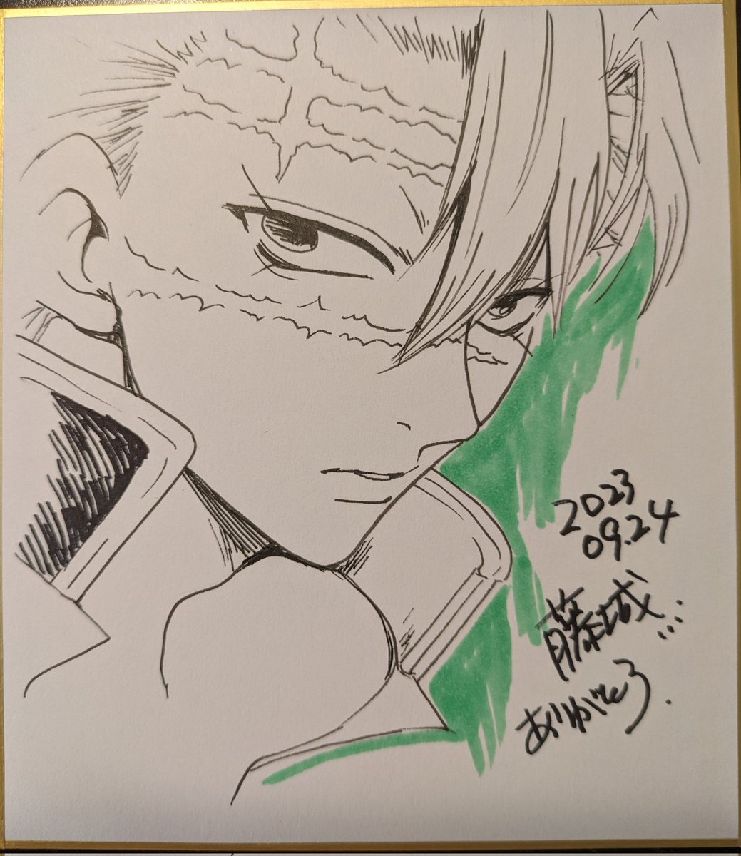 色紙4枚だけですが描きました(⁠@⁠_⁠@⁠;⁠)眠い〜〜💦明日欲しい方は「色紙ありますか?」と伝えて下さい 