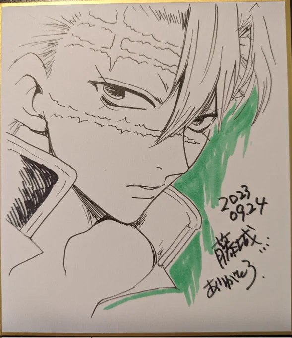 色紙4枚だけですが描きました(⁠@⁠_⁠@⁠;⁠)眠い〜〜💦明日欲しい方は「色紙ありますか?」と伝えて下さい 