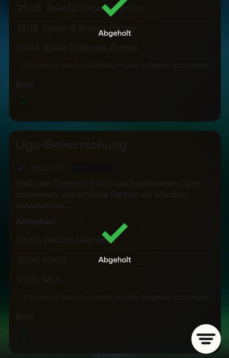 gummiseiler's tweet photo. Zusätzliches 100k Pack für alle die die Bronze und Silber Aufgaben abschließen. 

Kombiniert sie mit der "Liga-Beherrschung" stellt euch einfach zb 4 Bronze MLS Spieler und Bronze 4 BPL Spieler rein. So könnt ihr alle 6 Ligen nebenbei abschließen. https://t.co/ABF2DcdDfA
