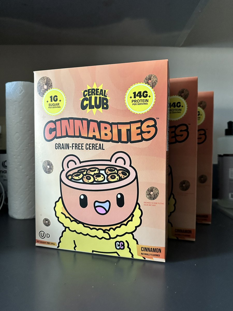 Gm gm!

Kicking off the day with an NFT powered bowl of cereal. Yep that’s right.

The <a href="/cerealclubnft/">Cereal Club</a> has their own cereal line and they’re distributed thru Amazon if you’re needing a restock.

Low sugar, 14g whoppin grams of protein per serving and loads of joy.

This is how NFT