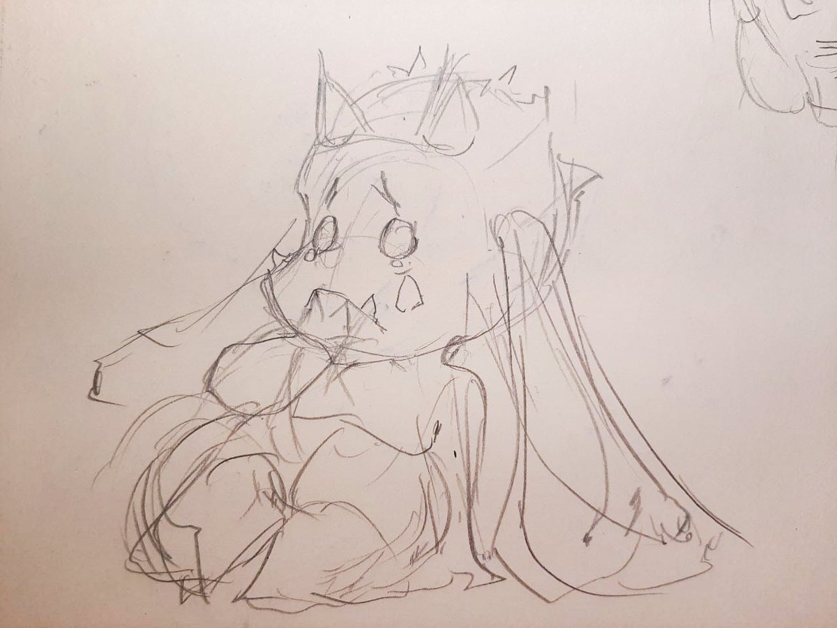 sketch monochrome traditional media pokemon (creature) crown tears no humans  illustration images