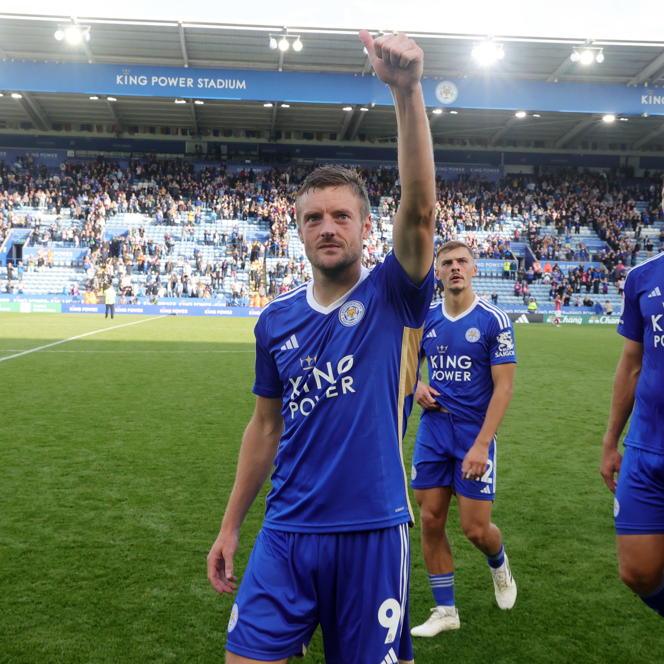 Jamie Vardy after Leicester City's win against Bristol City. 