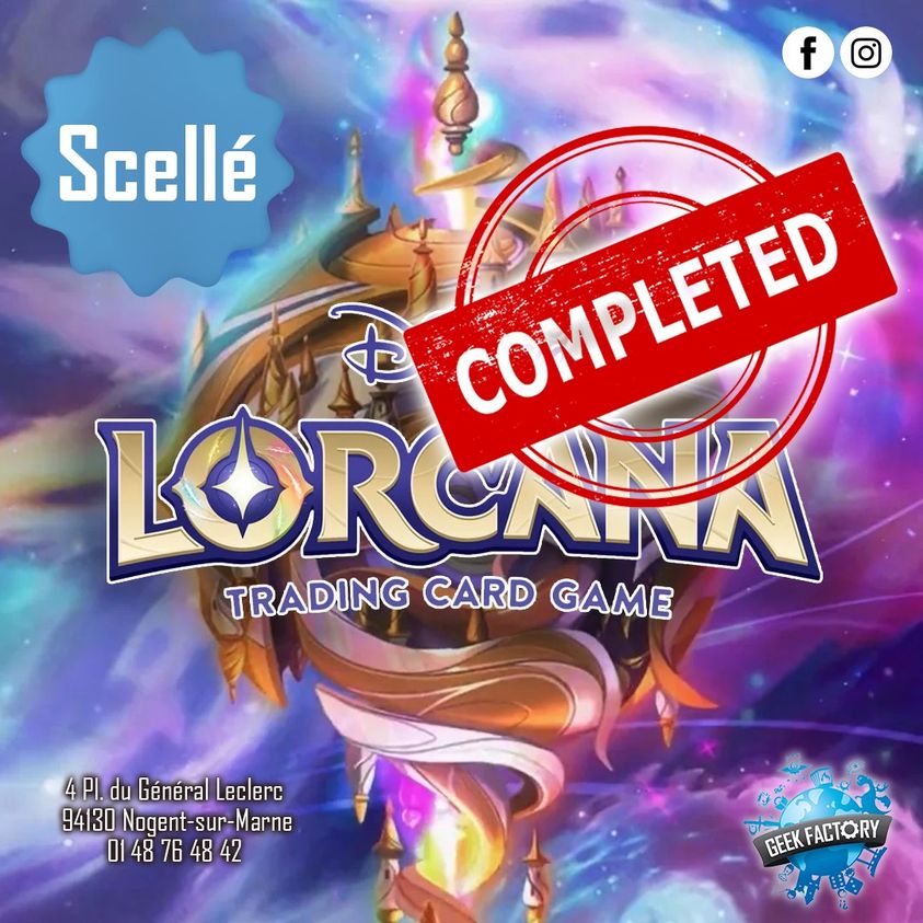 laGeekFactory's tweet photo. 🧚‍♀️ 𝗟𝗼𝗿𝗰𝗮𝗻𝗮 - 𝗦𝗰𝗲𝗹𝗹𝗲́ - 𝗖𝗢𝗠𝗣𝗟𝗘𝗧 🧚‍♀️
Merci pour votre fidélité !
Le scellé du samedi 23 septembre est complet !
➡️ Abonnez-vous à nos réseaux sociaux de la boutique de Nogent, Instagram et Facebook : @geekfactory.nogent
#geekfactory #geekfactorynogent #lorcanatcg https://t.co/w58CGrIJ2x