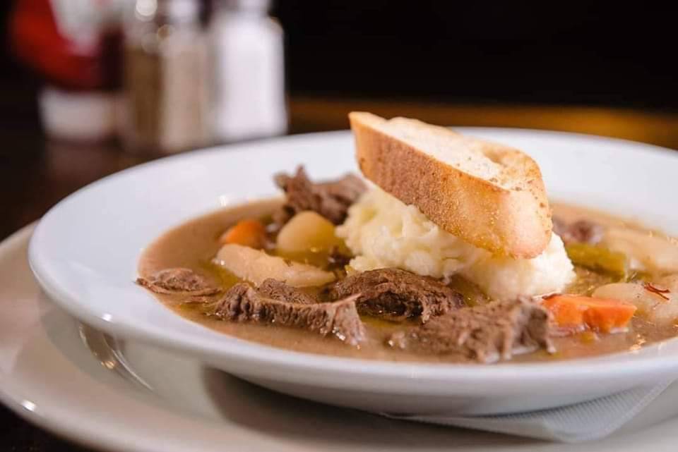 Warm up with a hearty Guinness stew. #RainyDaysInThePub #SmallTownLife