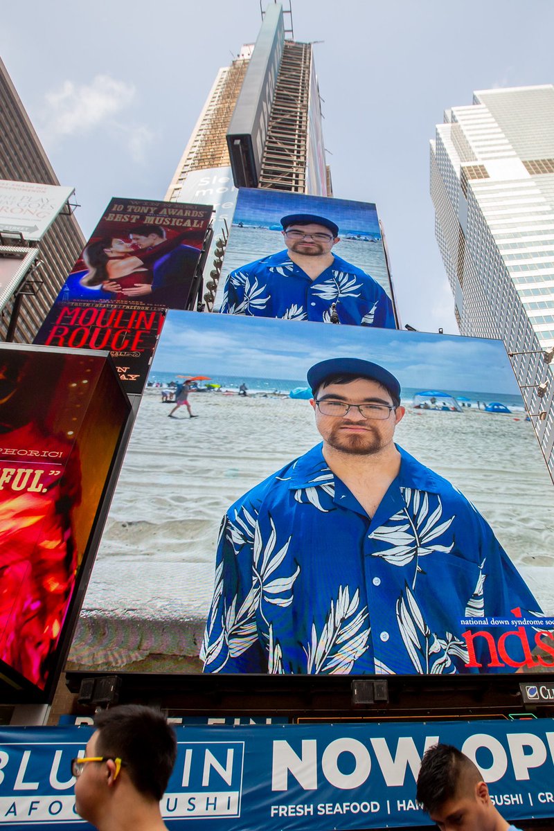 Joe made it to Broadway. The National Down Syndrome Society has an annual promotion where they highlight people with Down Syndrome on a billboard in Time Square. Joe had his 10 seconds of fame.
