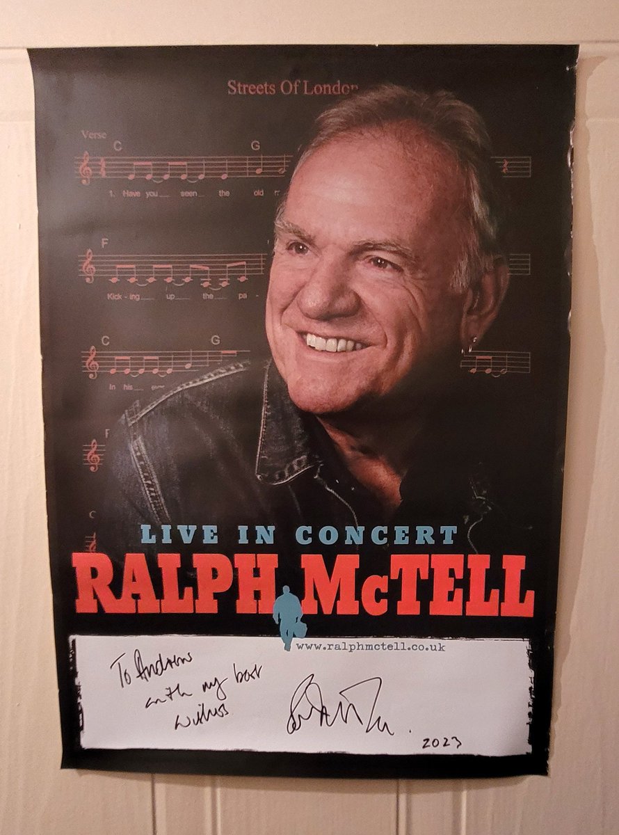 Latest addition:  Hand signed for me by the 'Streets of London' singing legend RALPH McTELL
#ralphmctell 
#streetsoflondon🇬🇧