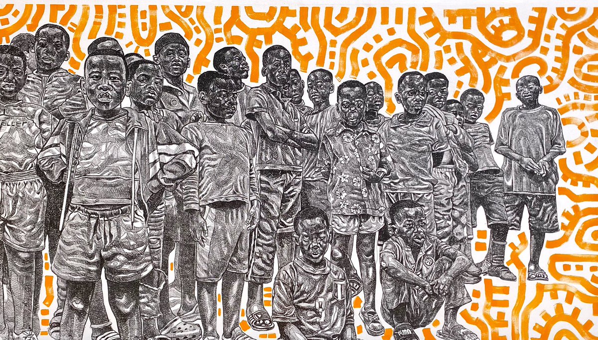 Dungumichael's tweet photo. New art . 
.
.
Acrylic on canvas 
7-4ft https://t.co/8z7jFiQrKy