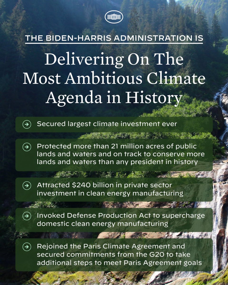 We have a duty to our economy, the young people in this nation, and future generations to act boldly and continue taking the most aggressive action on climate in history.