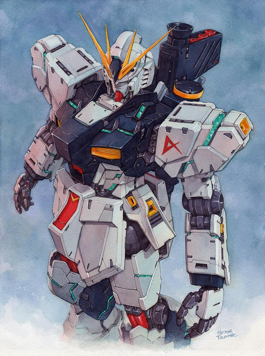 Nu Gundam | Hector Trunnec | @Trunnec artstation.com/artwork/GXYON4