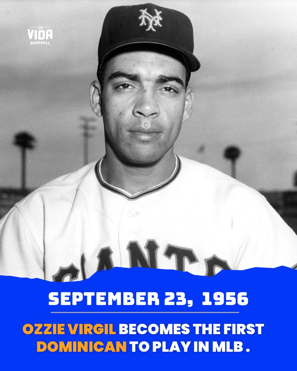 On this day 67 years ago, Ozzie Virgil debuted with the New York Giants and became the first Dominican-born player to appear in Major League Baseball. 📸: @lasmayores