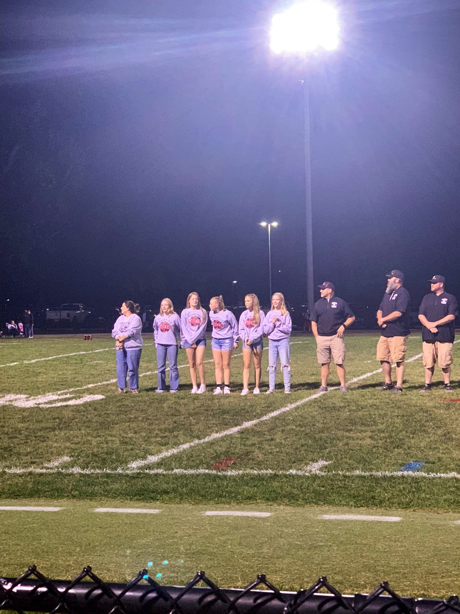 BRMS Cheer was recognized at the football game last night and are back at Hinshaw Field this morning to cheer on the Cubs!
