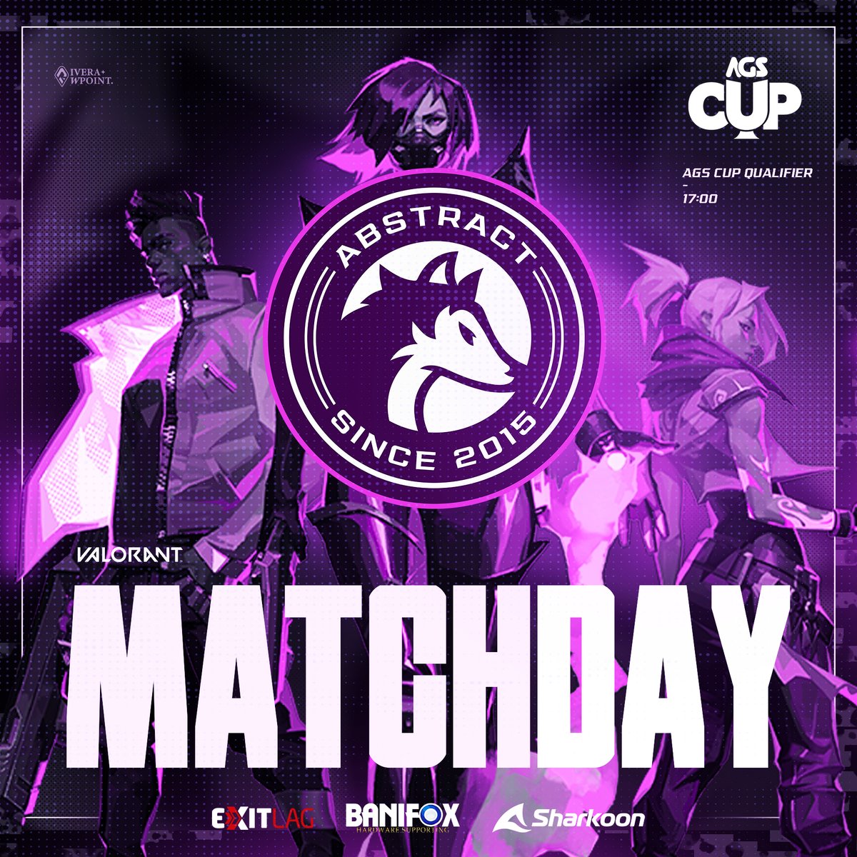 AbstractLatam's tweet image. ⚡️¡DÍA DE PARTIDO! · IT'S GAME DAY!⚡️

Hoy jugamos la clasificatoria para el evento principal por la AGS CUP en Valorant.

⏰17:00

#GoAbstract