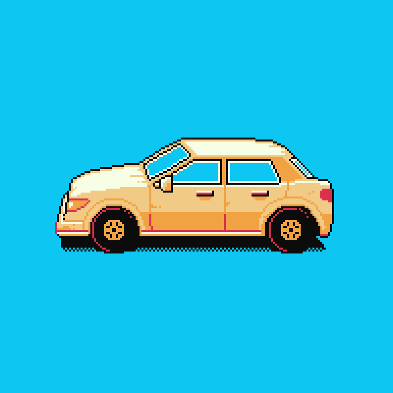 TheSpecialKarl's tweet image. Car pixel art using "Present by Programmer Developement" color palette from #rejectedpalettes.

@RejectedPalette #pixelart #randomRPL