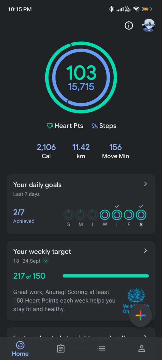 Day 4 - targets completed n i m felling less tired today ☺️..btw tmrw i might not be able to complete 10000steps target cz of various reasons but i give my words that i ll compensate the gap on Monday/Tuesday #gym #gymbros #fitness #Diet #fat #obesity #gymrat #Cardio #HealthTips