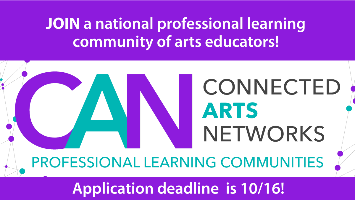 Register for the 9/26 #ConnectedArtsNetworks town hall bit.ly/CANTownHallSep… Music educators, join arts-based national Professional Learning Community: arteducators.org/promo/can Funded by @usdoegov @SecCardona #CAN Partners: @NAEA @NAfME @EdTAdvocacy @NDEOdance @NYCschools