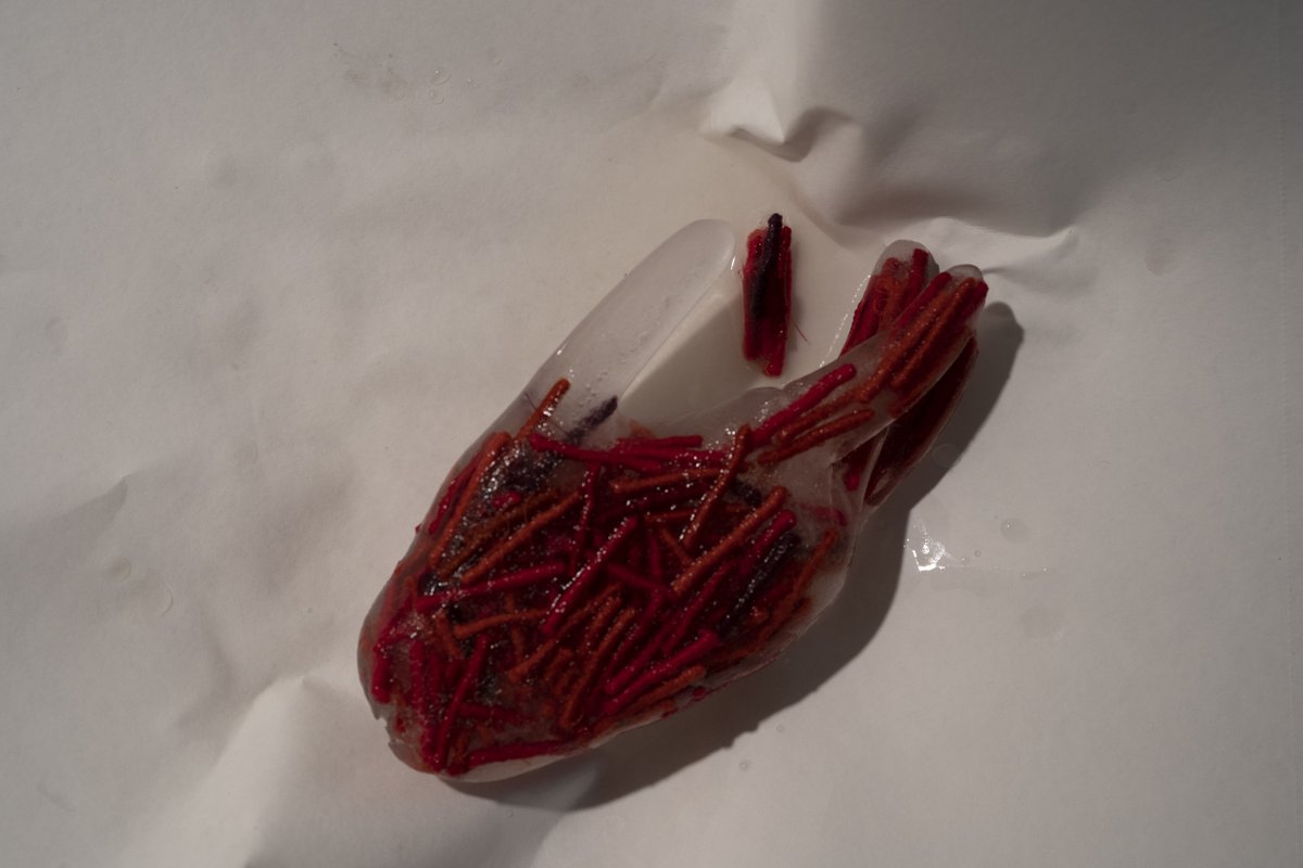 Milieux_news's tweet photo. "Frozen Hands: 1134" is Pramila Choudhary's second project showcased in #thecommon2023 expo, a reclamation of pre-consumer textile waste, sourced from fast fashion factories in India, in response to the tragic collapse of the ‘Rana Plaza’ building. https://t.co/DySshxo7xz
