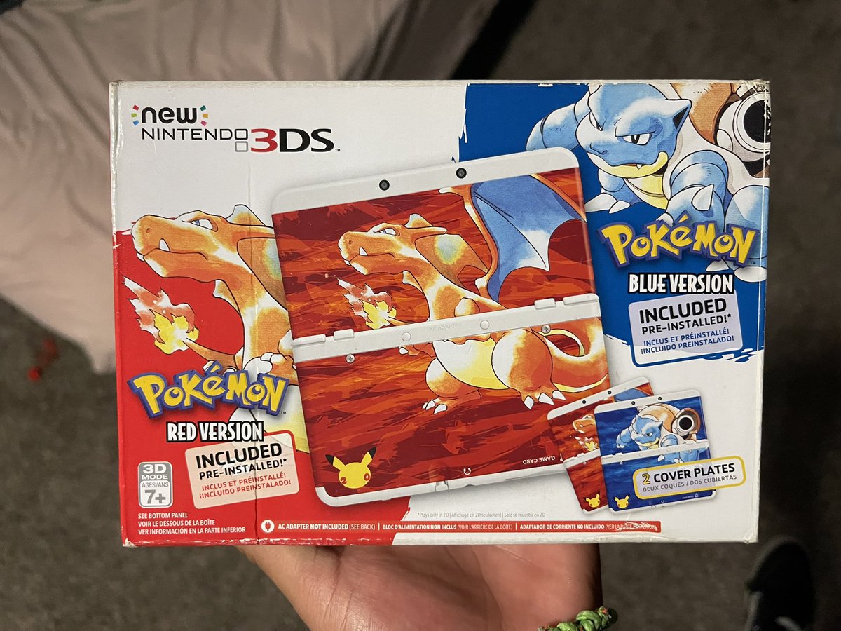 yuhwhatever's tweet photo. Pokemon 20th anniversary 3ds $675 shipped https://t.co/1zkWdvK2S2