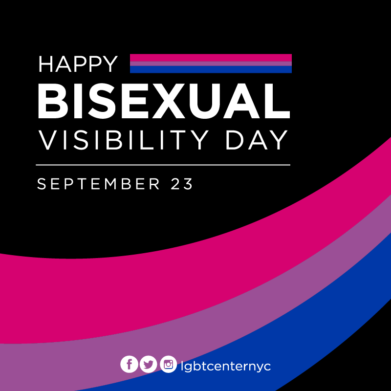 Happy #BisexualVisibilityDay! Today is a day to celebrate and validate our Bi+ community. 💕 Your bisexuality is valid. 💜 It is not a phase. 💙 You are not being indecisive. To learn more about the letters in the LGBTQ+ acronym, visit gaycenter.org/lgbtq. #BiWeek