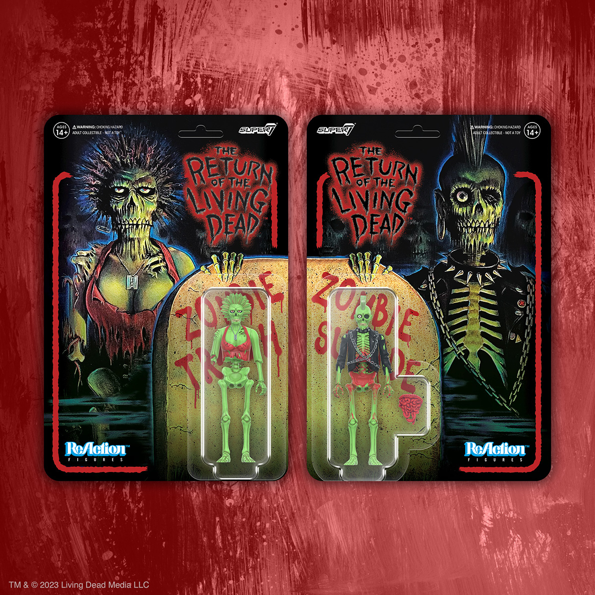 🚨 GIVEAWAY 🚨
For a chance to WIN a set of the Return of the Living Dead ReAction Figures!
1. Must be following us <a href="/super7store/">Super7</a> 
2. RT AND Like this post!
3. Comment with a ☠️ #Super7 #Super7giveaway