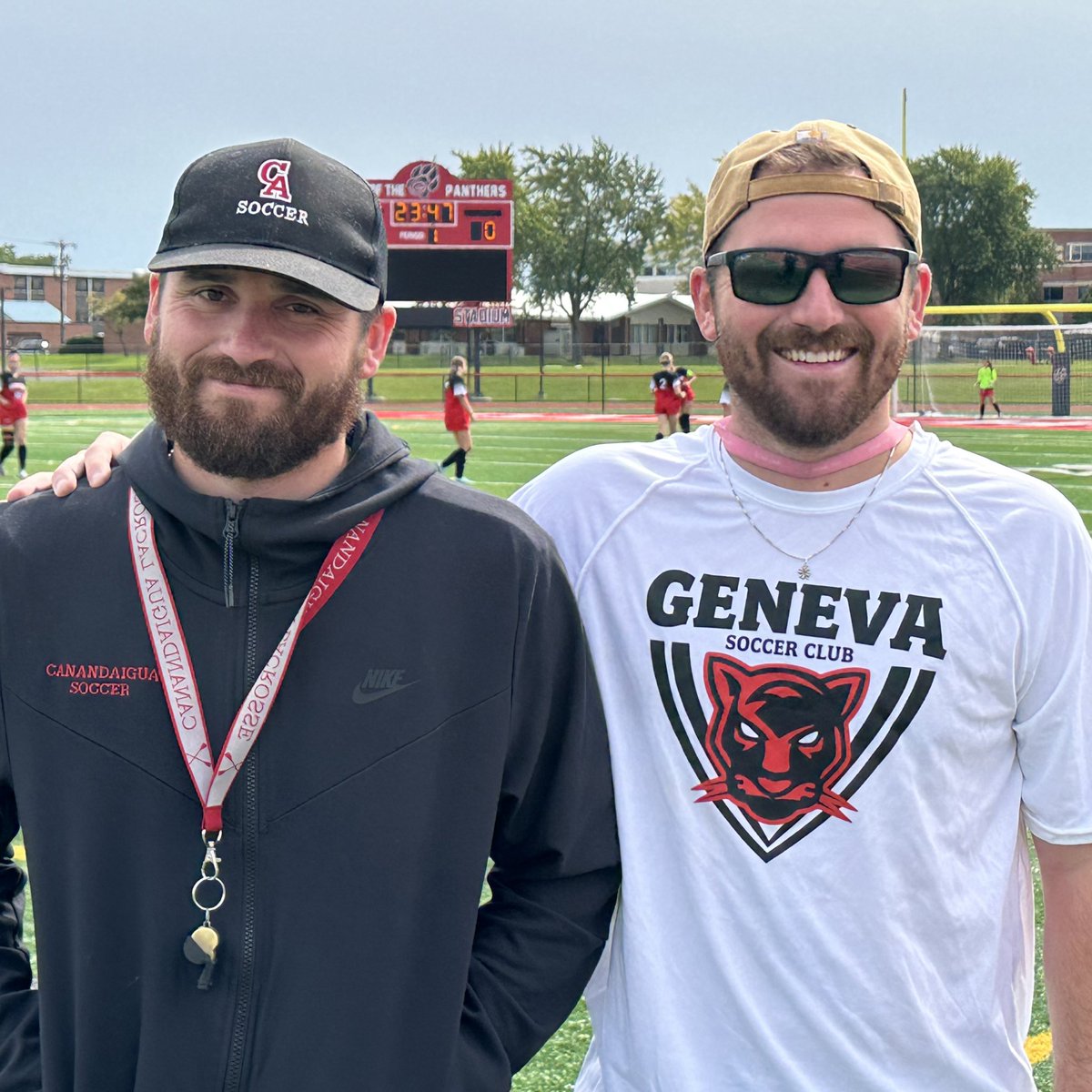 Canandaigua vs. Geneva in girls soccer TODAY. Identical twin brothers, Bryan and Colin Peck- CA Class of 2010, face off as the head coaches at Geneva High today. #CanandaiguaProud