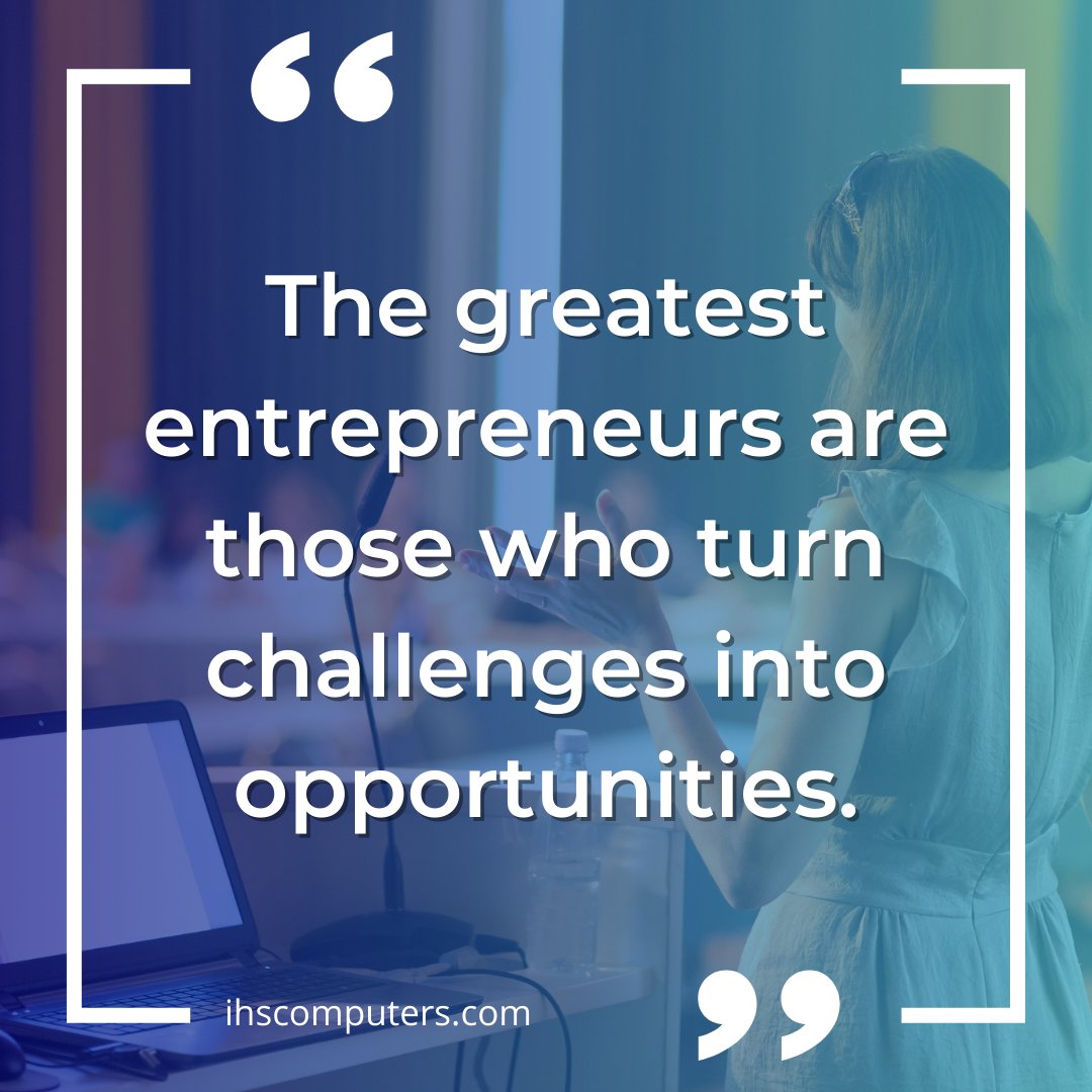 The greatest entrepreneurs are masters at turning challenges into golden opportunities. 

#Entrepreneurship #OpportunityMakers #BusinessLeaders #Innovation #OvercomingChallenges #SuccessMindset #EmbraceChange #BusinessOpportunities #AdaptAndThrive #EntrepreneurialSpirit