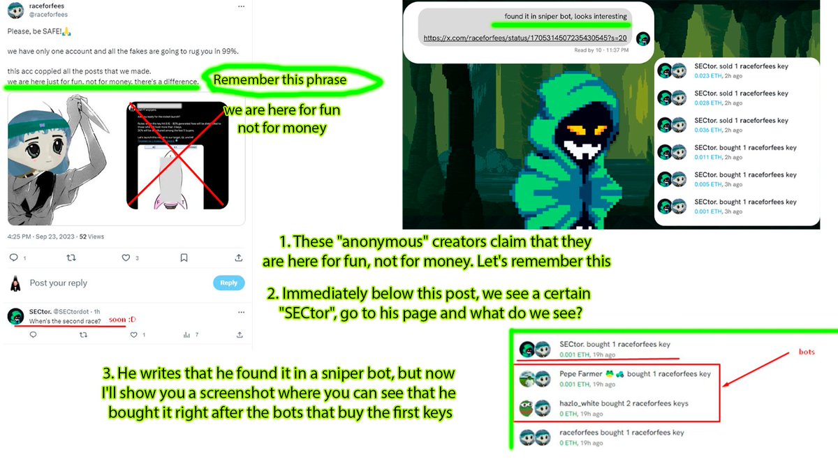 keysforfees's tweet image. 1/ According to the creators, this &quot;ponzi&quot; was created solely for &quot;fun, not money&quot;. 

This can be confirmed by their FT holders. 

They also claim the same thing in their &quot;expose&quot; they claim the same thing about us. 

Let&apos;s look at how a bunch of Russians are taking us for fools