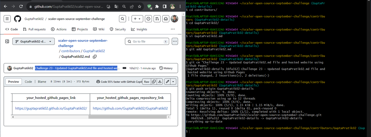 GuptaPratik02's tweet photo. Hello all,                  
It's Day 23...  
Completed #task23 of  #OpenSourceSep Challenge with @Scaler_Official Discord Community.
     
You can join the community HERE -https://t.co/TLzVPtgifl…

#Opensourcesep 
#ScalerDiscord https://t.co/cM365edC4Q