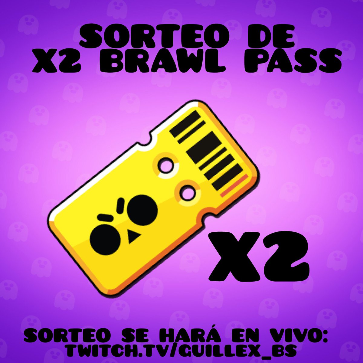 ¡SORTEO POR LOS 5K DE SEGUIDORES!🥳
X2 Brawl Pass
Requisitos:
-Darle ♥️ y RT
-Etiquetar a un amigo 
-Seguir a @GuiileAp19 y a mi canal twitch.tv/guillex_bs
Los ganadores se darán el 30/09 en stream