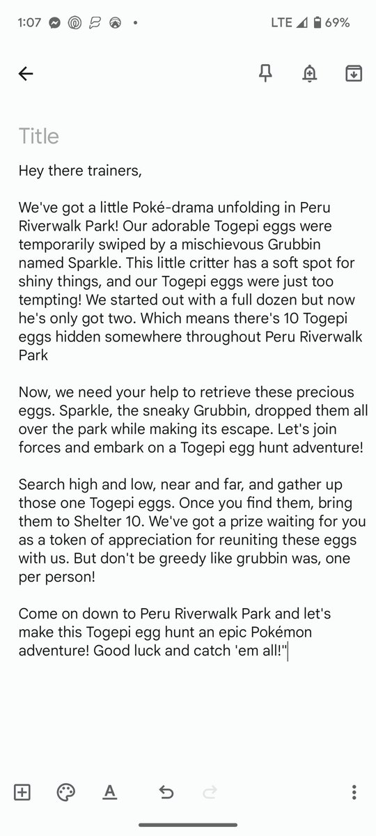 Drama unfolding at Peru River Walkway Park!