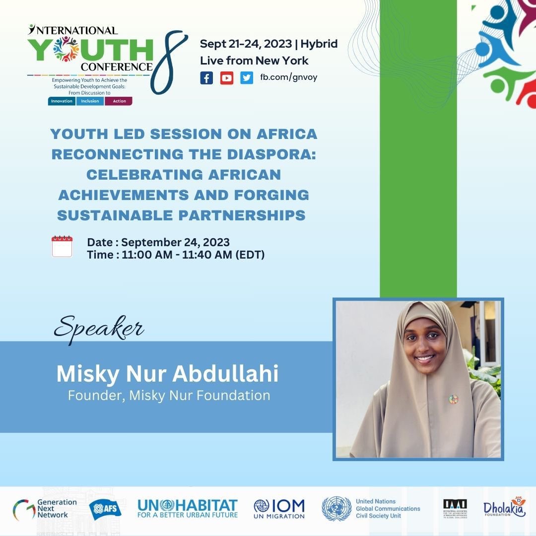 Excited to be a speaker at the International Youth Conference! Join me for a youth-led session on Africa. Let's make a difference together! 🌍🤝 #YouthConference #Africa #Partnerships
#UnitedNations #NewYork