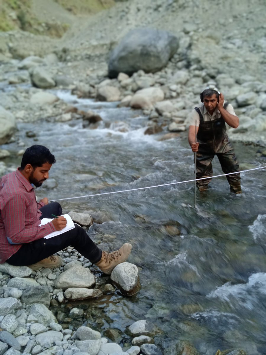 Discharge Measurement at Uchar nullah Dasu.