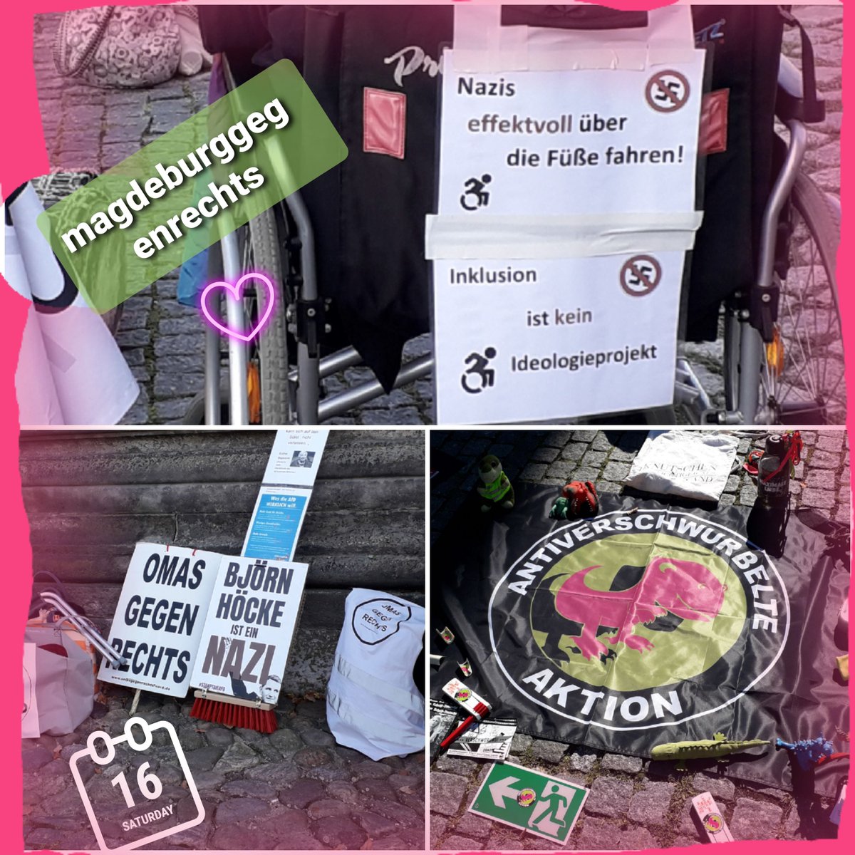 Magdeburg Domplatz Gegendemo