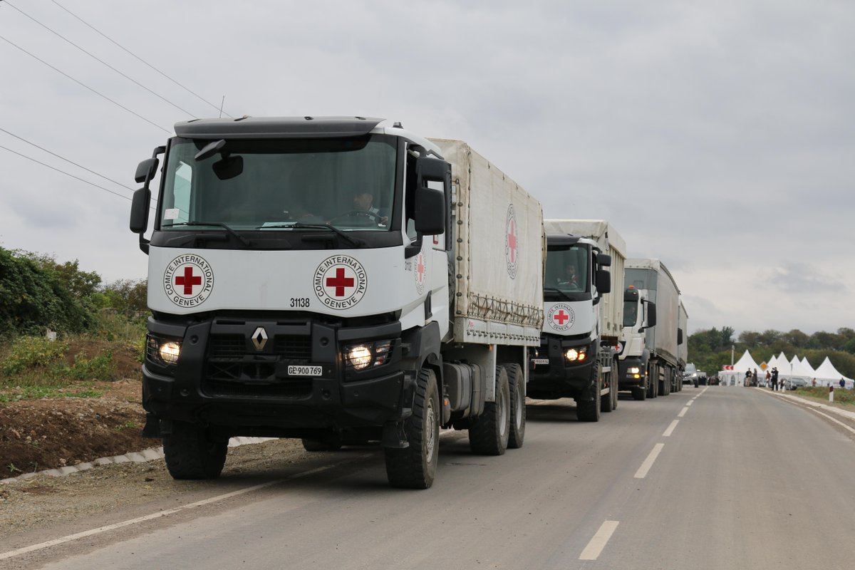 ICRC's tweet photo. Today, nearly 70 metric tons of humanitarian supplies crossed the Lachin road on an ICRC convoy.

The humanitarian goods, destined for the affected communities, included:

- 66 metric tons of wheat flour
- 2,700 kg of salt
- 450 kg of dried yeast
- 375 litres of sunflower oil https://t.co/hJKaoRSWqp