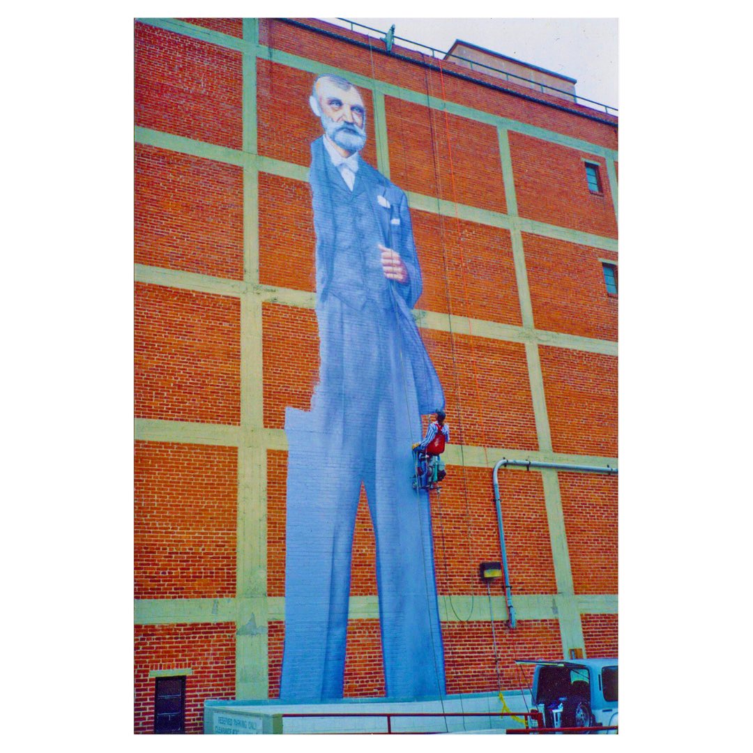 VeniceHeritage's tweet photo. 2005 Venice Centennial mural of Abbot Kinney, by artist Rip Cronk

Tomorrow, Sept 24th is the @AbbotKinneyFest, a free event happening from 10am-6pm. We will have a booth at the festival with a mini general exhibition. Come celebrate with us! ⚡️ 

Photo source: VHM Archives https://t.co/44OZ4IkzJ8