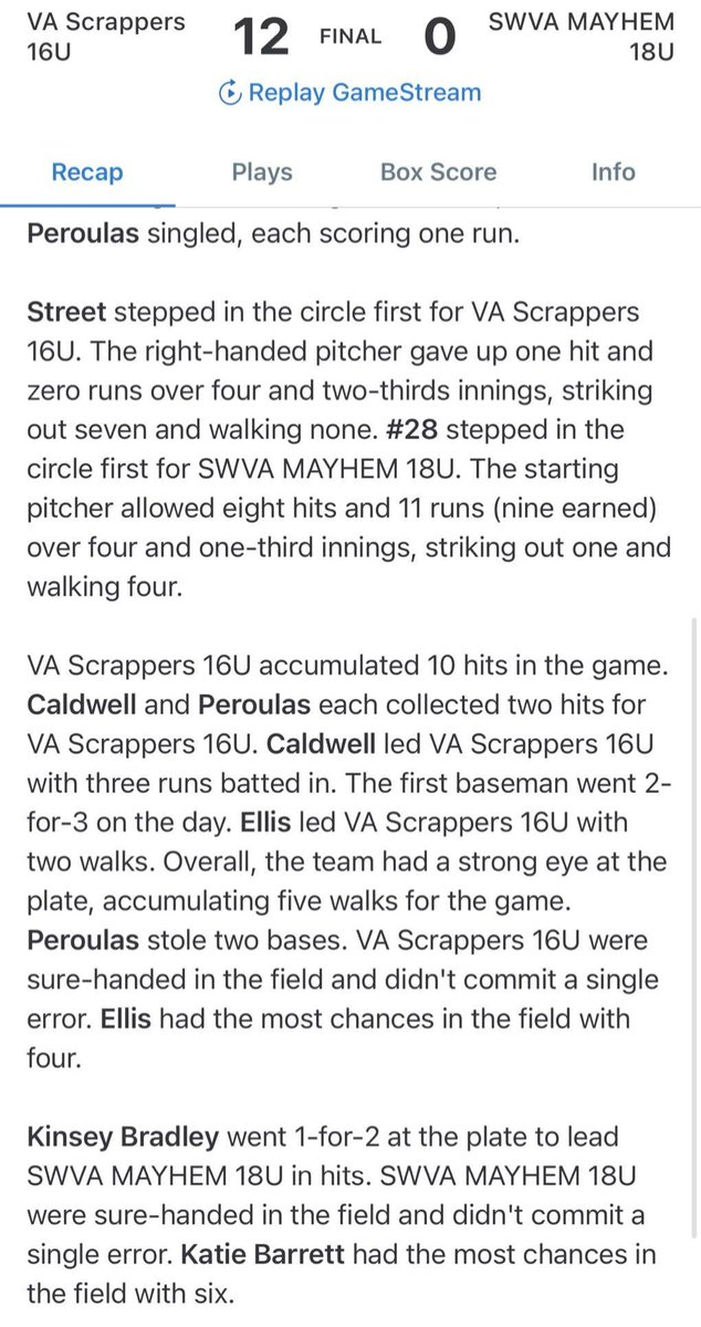 Johnson City 3 Up 3 Down Tournament during pool play game #1. Good team win!