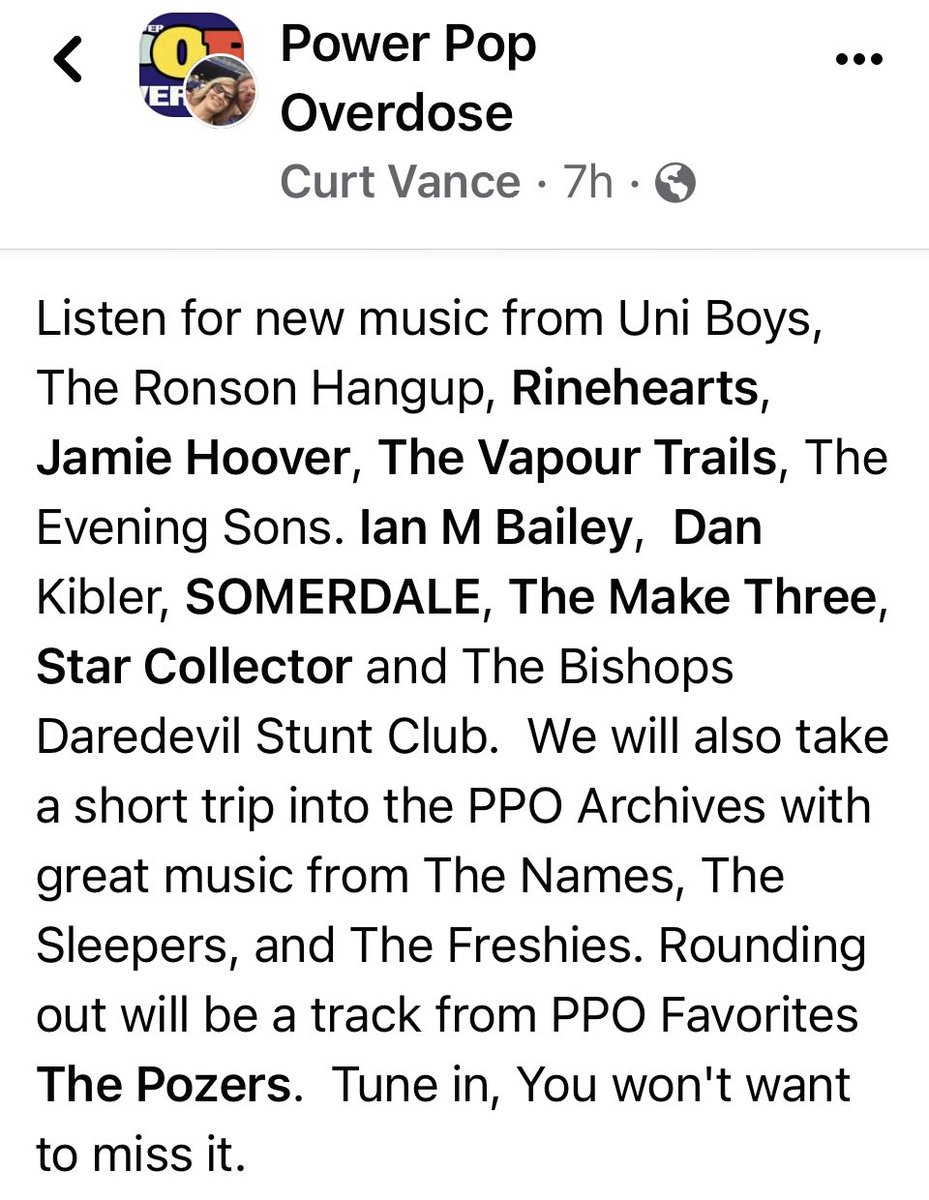 thepozers's tweet photo. Thanks to our friend Curt @PowerPopOD & @MadWaspRadioMWR for playing our latest.
#thepozers
#teenagestorybook
#powerpop
#independentartist #indy #pop #postpunk #newmusic #emergingartist #indieartist #indie #alternative #alt #music #alternativemusic
#indiradio #powerpopoverdose https://t.co/HBcW6IgZxo