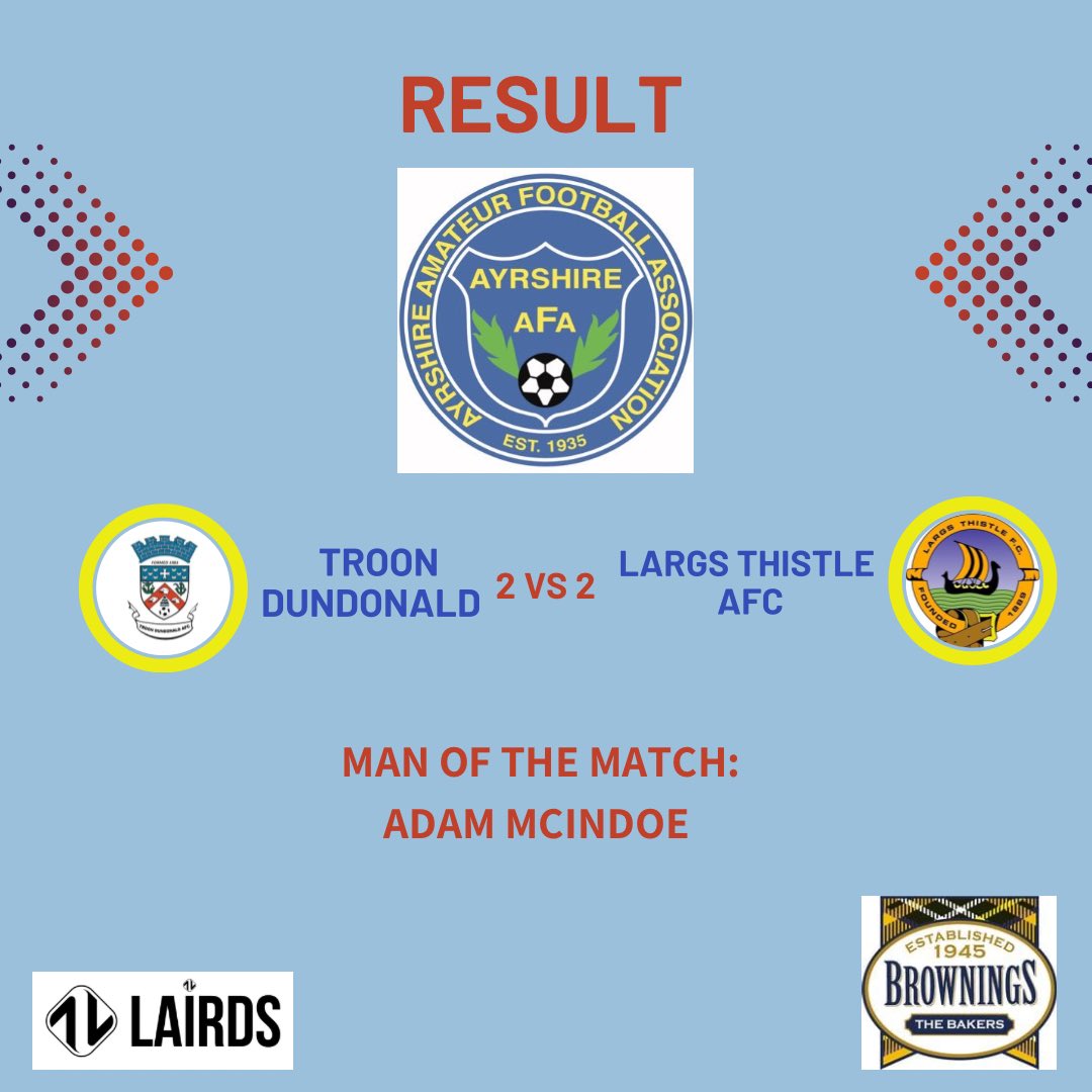 All the best to <a href="/LargsthistleAFC/">Largs Thistle Amateur Football Club</a> for the rest of the season! ⚽️