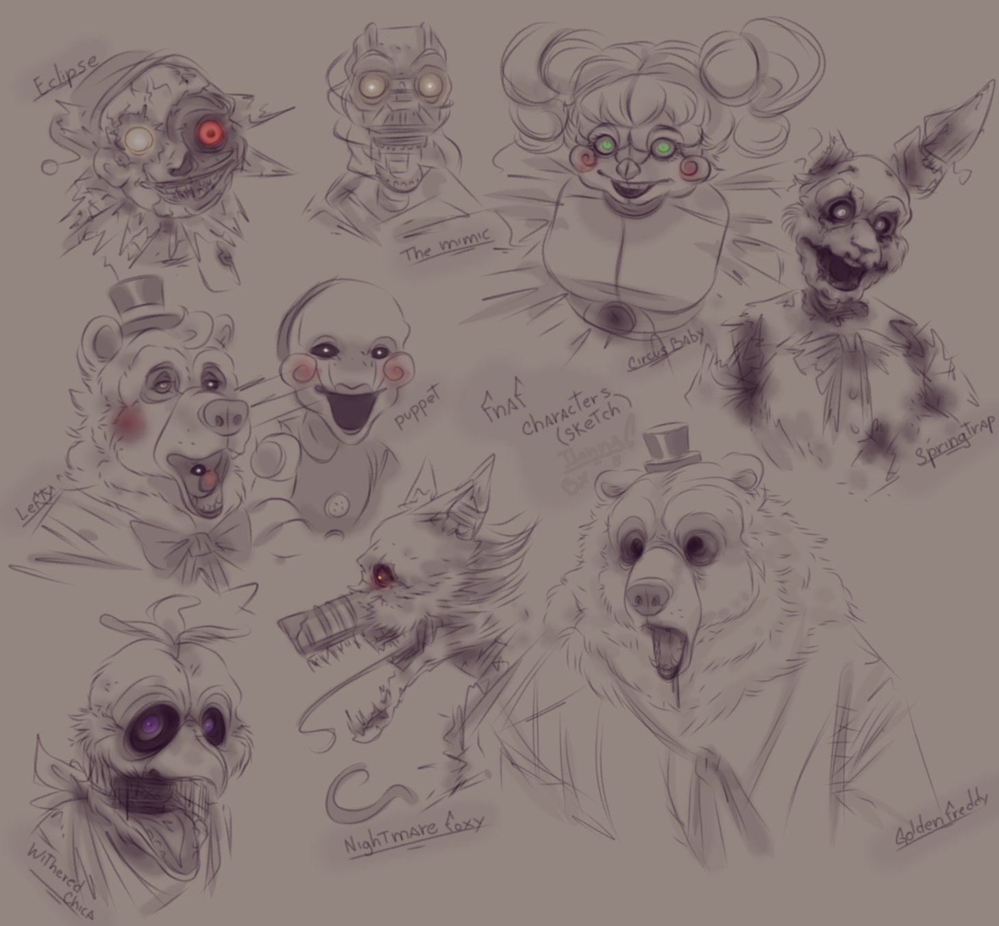 The Mimic  Fnaf drawings, Fnaf characters, Fnaf art