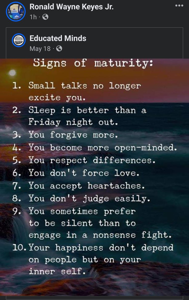 rwkjr79's tweet photo. ➡️Signs of Maturity
➡️Confident People Vs Insecure People #maturity #maturityprevails #maturitychallenge #confidence #motivation #success #selfcare #positivevibes #mindset #quotes #personaldevelopment #positivity #believe #bodypositive
https://t.co/vVMQzQZiTw https://t.co/mbnBQgmcND