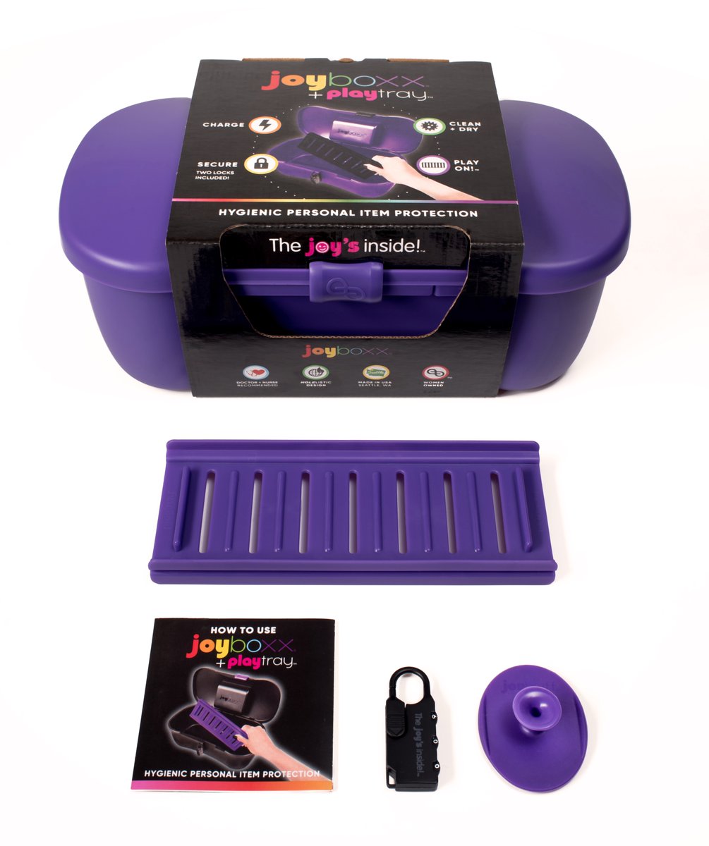 EXCITING, GORGEOUS PRODUCT PHOTOGRAPHY @JGanwich Introducing the 10th Anniversary edition of Joyboxx + Playtray + JOYBUFF!  100% complete hygienic cleaning and locking system for adult toys, cannabis products, medications, make-up and more. 
#cleantok #TheJoysInside #Joyboxx