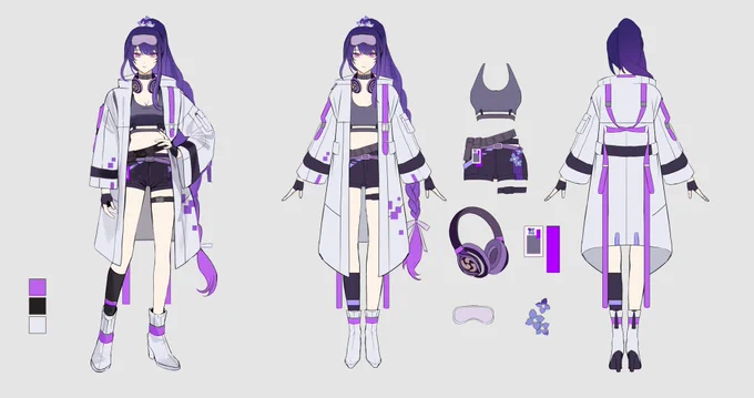 I designed daily outfits for Raiden Shogun, Yae Miko, Eula and Yelan in HoYoFair 2023  . Glad to be able to participate in the HoYoFair program! Here is reference sheets for daily outfits. Hope you enjoy it  !#HoYoFair2023 #HoYoFair #GenshinImpact  
