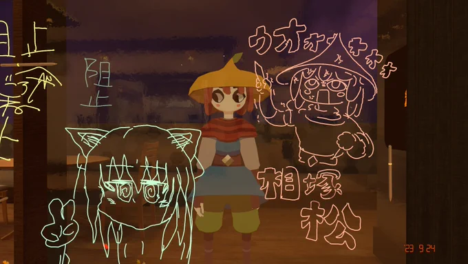 相塚松さんを描かせていただきましたビリヤニ仮面ますのらカラー版 