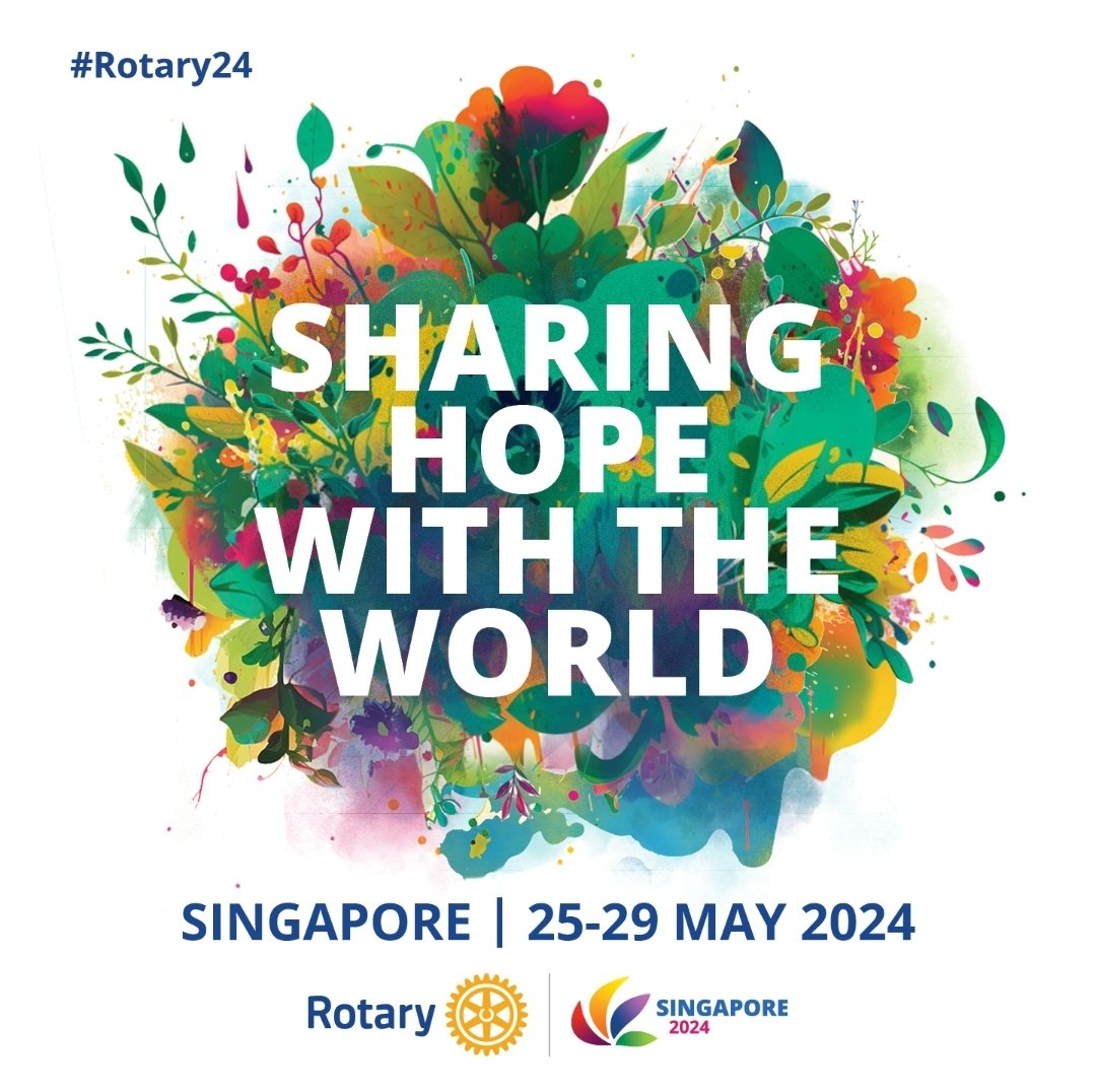 The Rotary International Annual  Convention #Rotary24 that brings together all Rotarians, Rotaractors, friends, and world leaders is just  9  months ahead.

 1/2