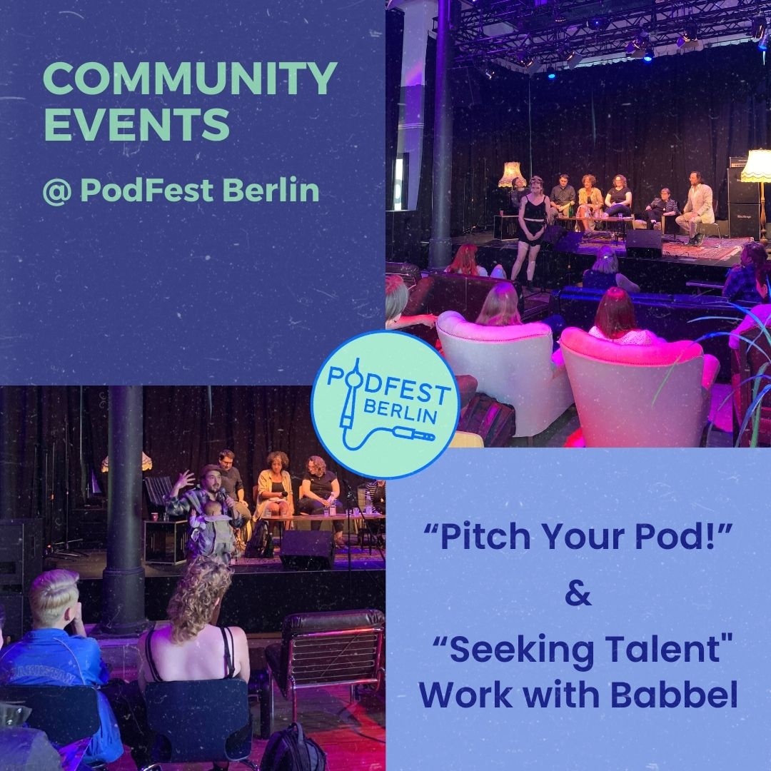 A COMMUNITY FAVE 🤩💜
Part of our mission is to create opportunities, enable growth and remove any obstacles. After last year's success of "Pitch Your Pod", we are back with another sessions &amp; teamed up with <a href="/babbel/">Babbel</a> for something fun - more soon! 
podfestberlin.com/tickets