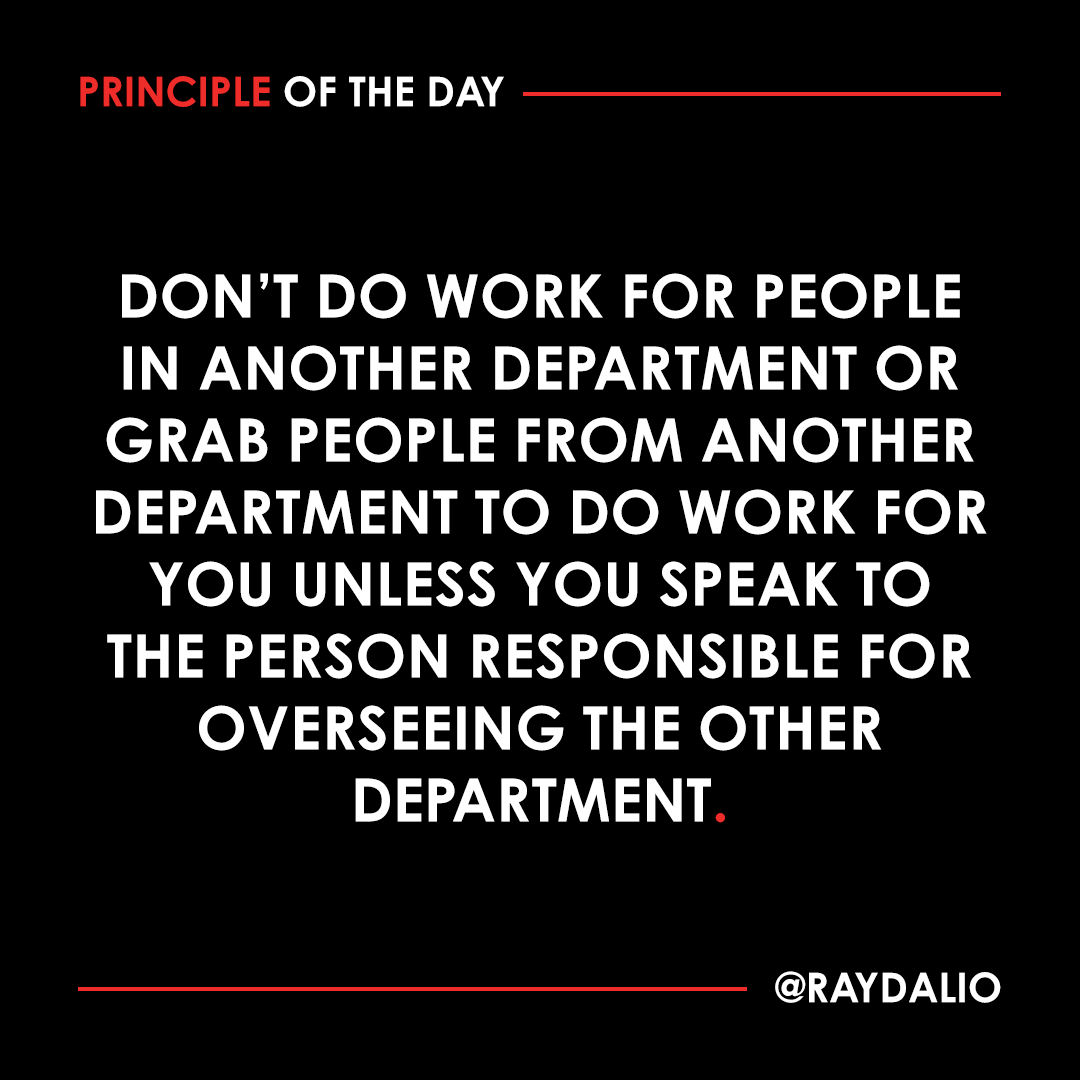 RayDalio's tweet photo. If there is a dispute about this, it needs to be resolved at the point of the pyramid. #principleoftheday https://t.co/Opv39B3B7m